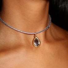 Load image into Gallery viewer, GOLD PEAR DIAMOND CHARM (charm only)
