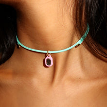 Load image into Gallery viewer, RECTANGLE MAUVE DIAMOND CHARM (charm only)
