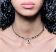 Load image into Gallery viewer, RECTANGLE BLUE DIAMOND CHARM (charm only)
